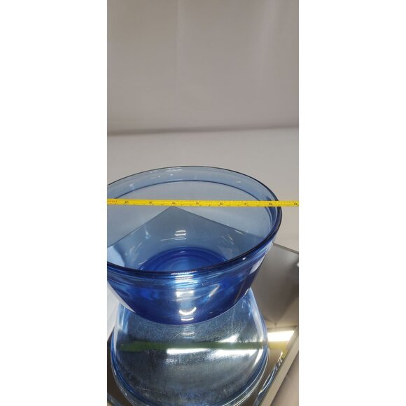 Vtg Anchor Hocking Ovenware Mixing Bowl Cobalt Blue Glass 2.5 Qt - USA Made - Picture 9 of 9